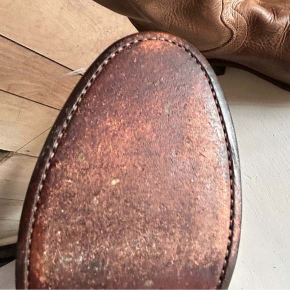 Old West Women's Riding Boot Round Toe Womans Brown  Lb1624 sz 6.5 - Picture 12 of 14